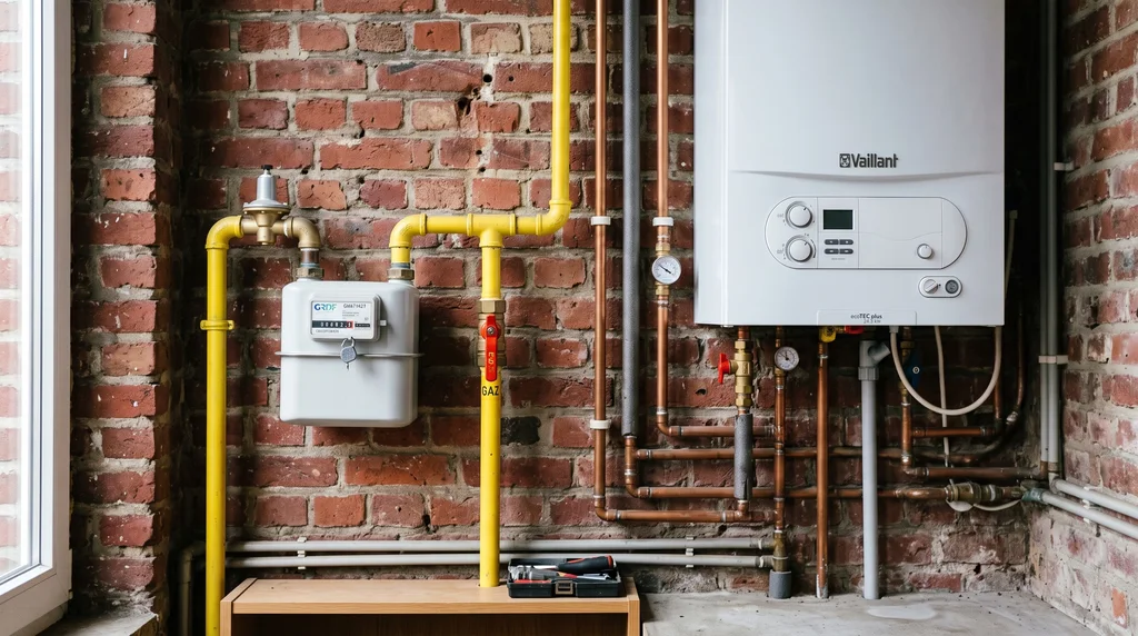 Installation intérieure de gaz — compteur, chaudière et raccordements — Gaz à Grenoble